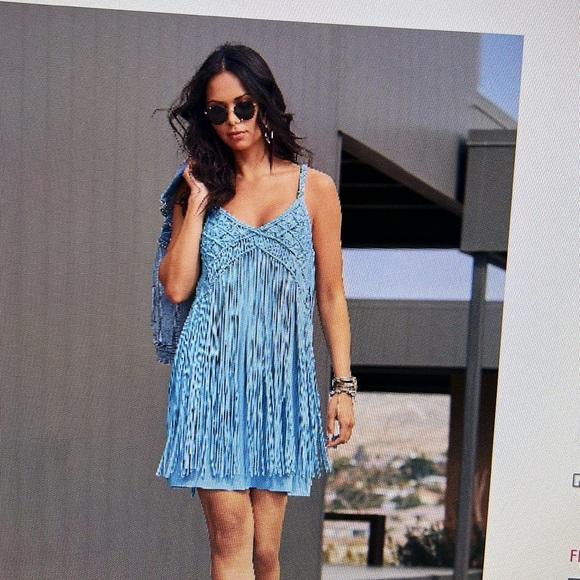 Boston Proper size XXS FUN FLIRTY blue dress! Great for partying - Picture 4 of 4